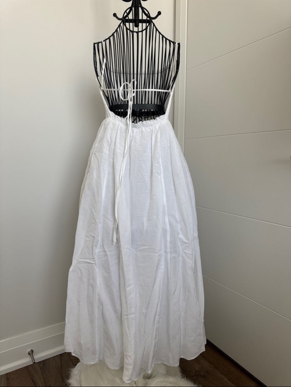 Aritzia Wilfred Georgette Dress - white linen size S - Picture 3 of 8
